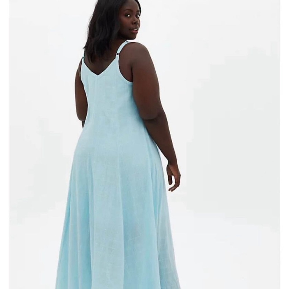 Nwt never worn torrid blue linen maxi dress